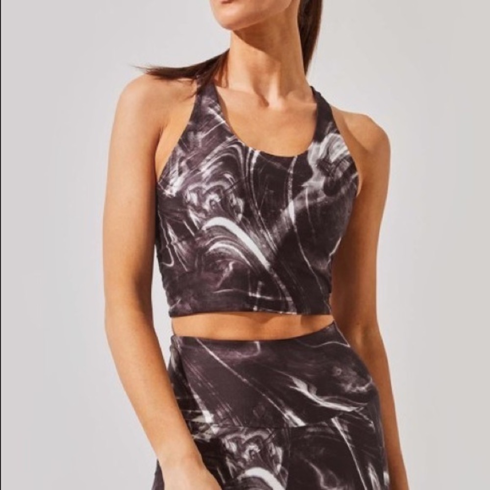 MPG SPORT || Crave Tank Racerback Bra in Marbled Tie Dye - SZ Medium
